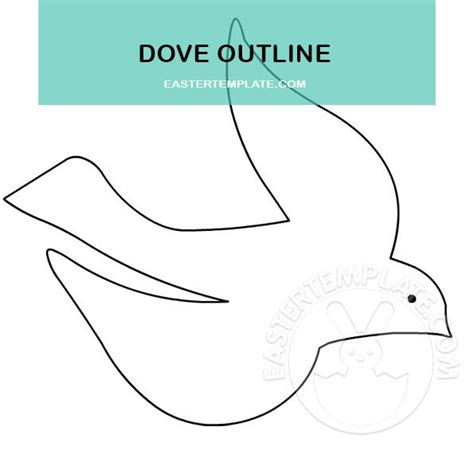 Dove Outline Printable Easter Template