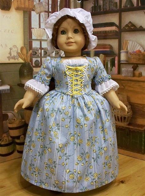 Yellow Rose Gown For Felicity Or Elizabeth 1774 Doll Clothes American Girl American Girl Doll