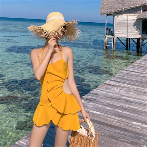 New Sexy One Piece Cover Belly Slim Conservative Swimwear Swimsuit And Bikini Price