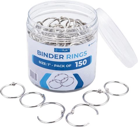 Offplex Loose Leaf Binder Rings 1 Inch 150 Pack Sturdy