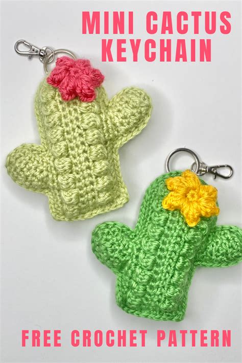 How To Crochet Mini Cactus Keychain Free Crochet Pattern Artofit