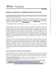 harley davidson incdocx harley davidson  dividend discount