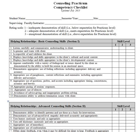 30 Professional Competency Checklist Templates In Word And Pdf Day