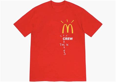 Travis Scott X Mcdonald S Crew T Shirt Red