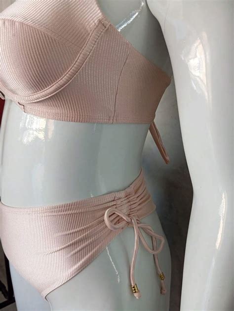 Caribbean Nude Half Cup Bikini With Double Adjustment String SHEIN South Africa