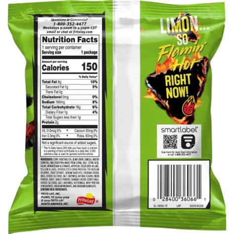 Doritos Flamin Hot Limon Flavored Tortilla Chips Oz Fred Meyer