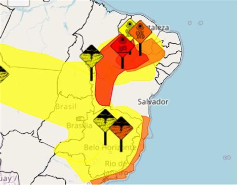 Inmet Emite Alertas De Perigo De Fortes Chuvas Para V Rias Cidades Da