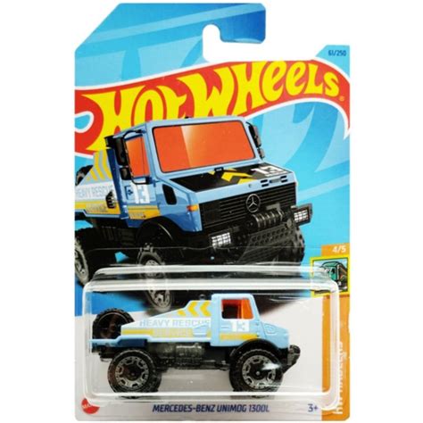 飛行屋 全新品 Hot Wheels 風火輪小汽車 合金車 賓士 M BENZ UNIMOG 1300L救援車 蝦皮購物
