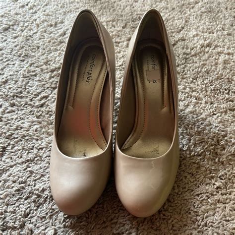 Comfort Plus By Predictions Shoes Nude Comfort Plus Heels Poshmark