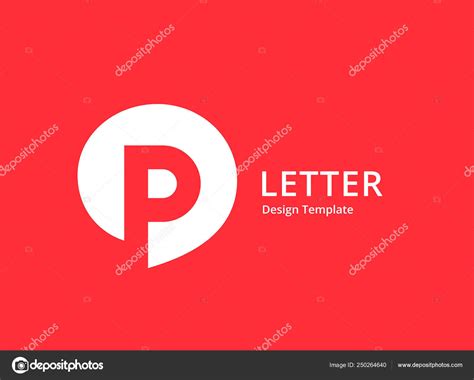 Letter P Speech Bubble Logo Icon Design Template Elements Stock Vector