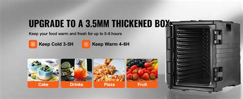 Vevor Insulated Food Pan Carrier Qt Hot Box For Catering Lldpe