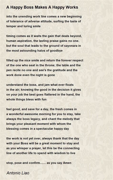 Boss Day Poems