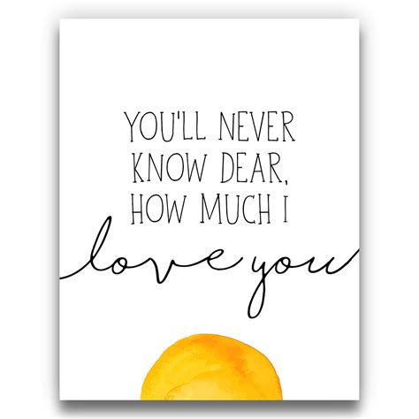 Amazon.com: ‘You’ll Never Know Dear, How Much I Love You’ Sunshine Wall