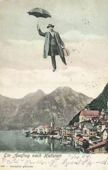 Hallstatt Fotomontage Touristen Ausflug Wiener Werkst Tte