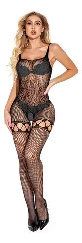 Macacão Arrastão Meia Corpo Sexy Lingerie Feminina Sensual MercadoLivre