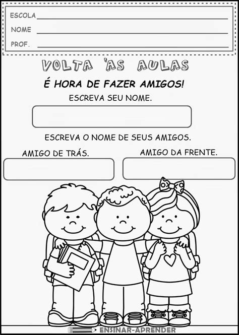 Atividade Para O Primeiro Dia De Aula Educação Infantil - ATIVIDADES DE VOLTA ÀS AULAS | Primeiro dia de aula, Educação infantil ...