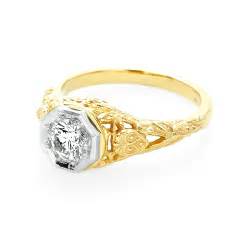 Filigree Yellow Gold Diamond Engagement Ring Jm Edwards