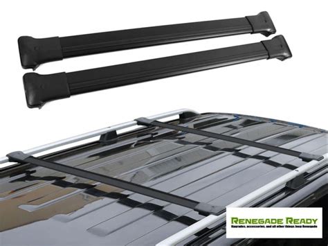 Jeep Renegade Roof Rack Cross Bars Black OMAC Fly Bar