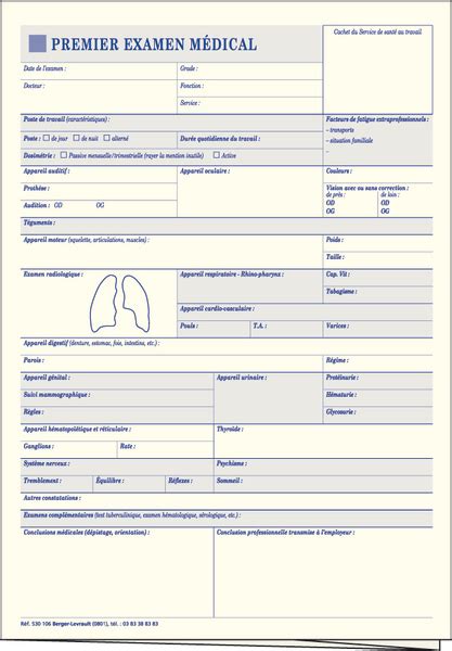 Dossier Médical En Santé Au Travail Dossier Médical Intercalaire