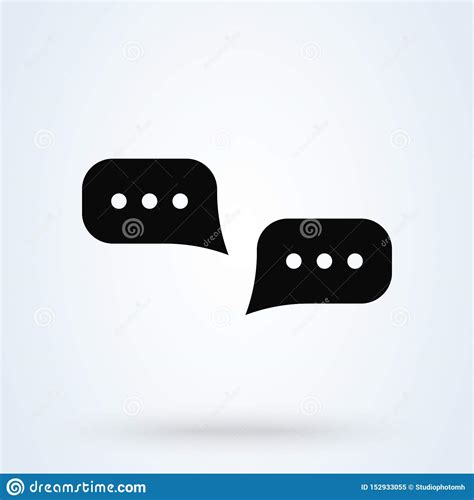 Two Speech Bubbles Simple Vector Modern Icon Design Illustration Stock Vector Illustration Of