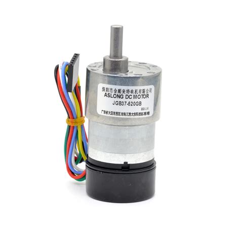 Hall Encoder DC Deceleration Motor With Rear Cover JGB37 520GB Dc Gear