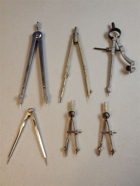 Vintage Drafting Tools Compass Dietzgen Germany Lutz Lot Of 6 Ebay