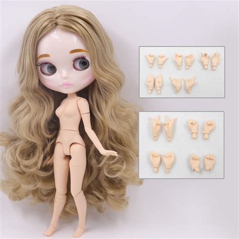 Neo Blythe Doll With Blonde Hair White Skin Shiny Pouty Face Custom Jointed Body This Is