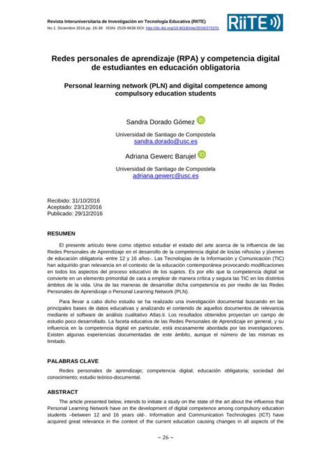 PDF Redes Personales De Aprendizaje RPA Y Competencia DOKUMEN TIPS