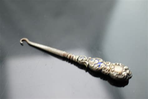 Sterling Silver Antique Shoe Button Hook Victorian S