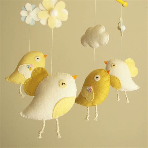 Baby Crib Mobile Bird Mobile Felt Mobile Nursery Mobile