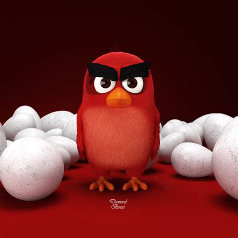 red  angry birds  behance