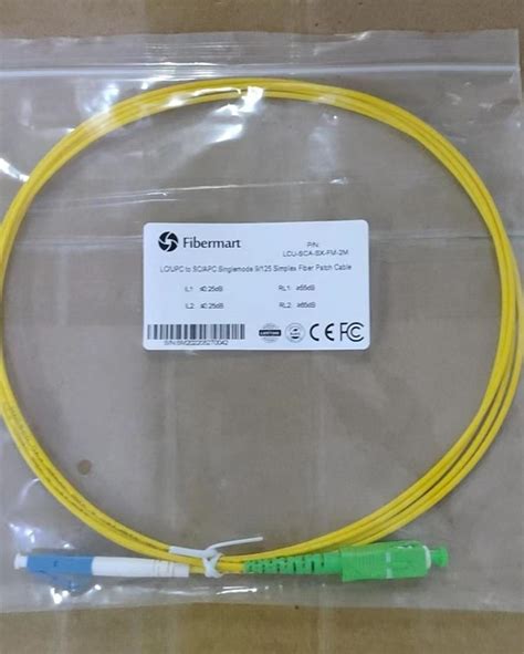 Lc Upc To Sc Apc Os2 Singlemode 9 125 Simplex Fiber Patch Cable Fiber