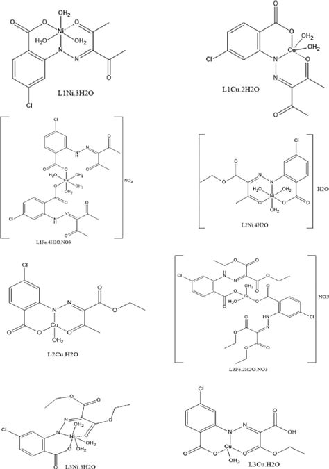 Proposed structures for the prepared complexes. | Download Scientific ...