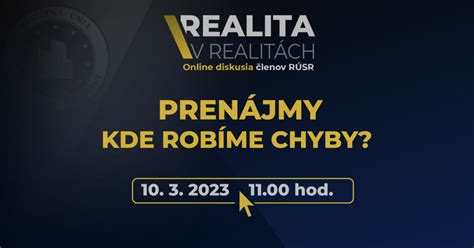 REALITA V REALITACH 10.3 - Realitná únia