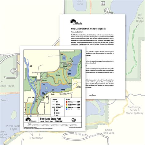 Pine Lake State Park Trail Map Printable Download Iowa Parklands