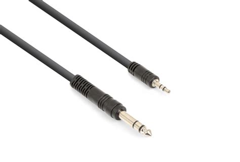 Audio-kabel 3.5 mm. stereo - 6.3 mm. stereo 3 meter