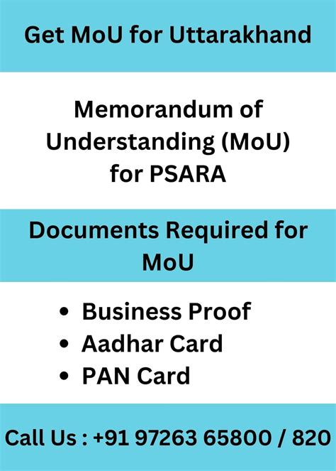 Security Training Institute Mou For Uttarakhand Psara Mou