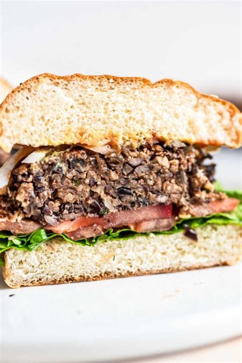 Mushroom Veggie Burgers - Running on Real Food