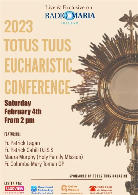 Totus Tuus Eucharistic Conference On Radio Maria On Th February