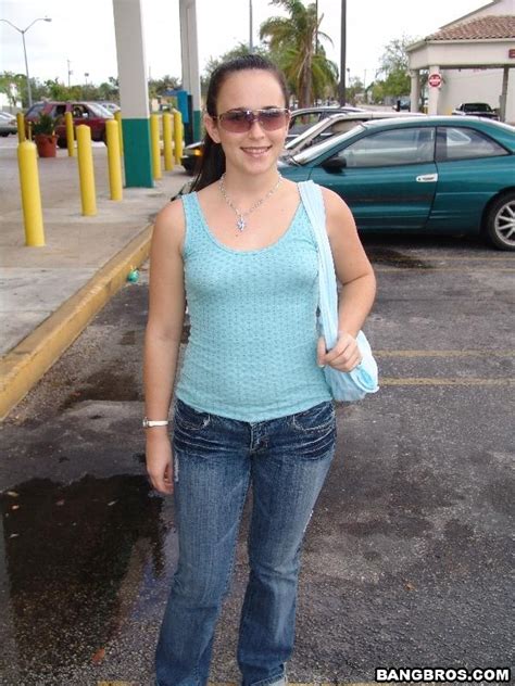 Gorgeous Brunette Ellia Shows A Cab Driver Her Natural Tits For A Free Ride CoedCherry