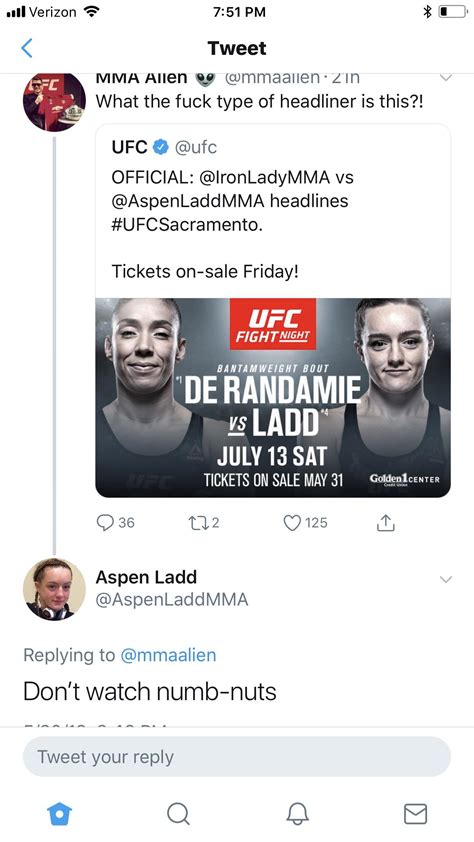 Latest Dana Insult To Fan Stay Home Fuck Face Re Ladd Vs De Randamie Headliner TMMAC