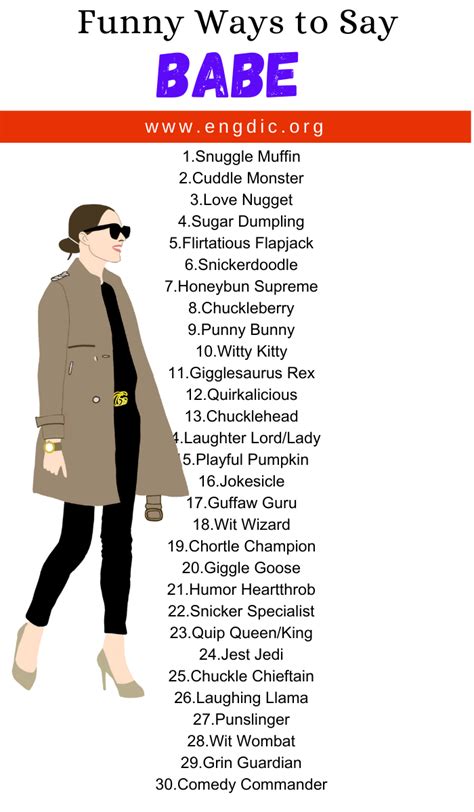 Funny Ways To Say Babe EngDic