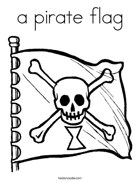 A Pirate Flag Coloring Page Twisty Noodle