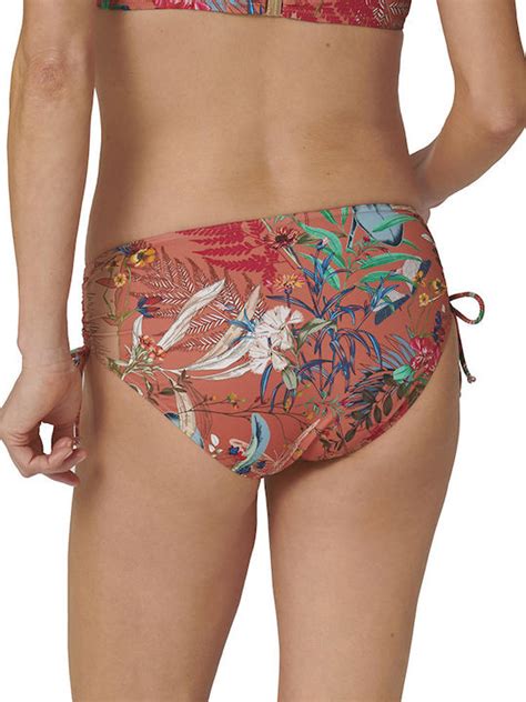 Triumph Botanical Leaf Bikini Slip με Κορδονάκια Πορτοκαλί 10207934