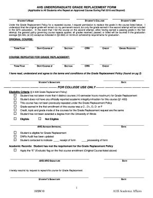 Fillable Online Ihealth Illinois Grade Replacement Form I Health