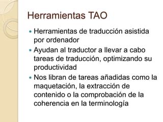 Herramientas Tiles Para El Traductor Ppt