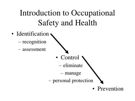 Ppt Introduction To Occupational Safety And Health Powerpoint Presentation Id 1413646