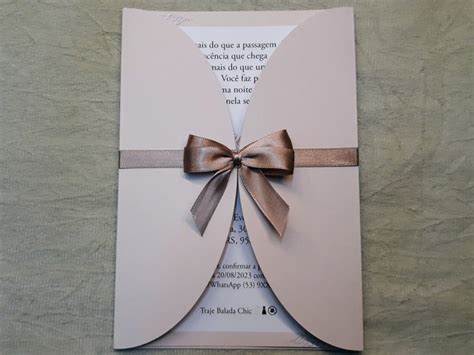 Convite Anos Nude Elo Produtos Especiais