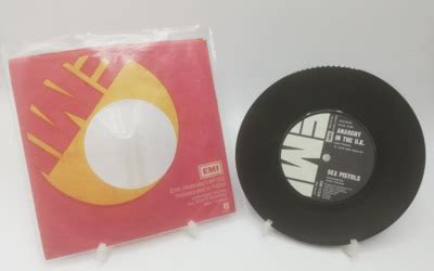Gripsweat RARE SEX PISTOLS ANARCHY IN THE UK 1976 B W Labels AUSTRALIA EMI SLEEVE PUNK