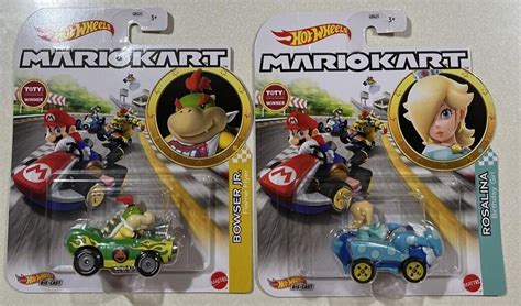 New Hot Wheels Mario Kart Rosalina Birthday Girl Bowser Jr Vhtf